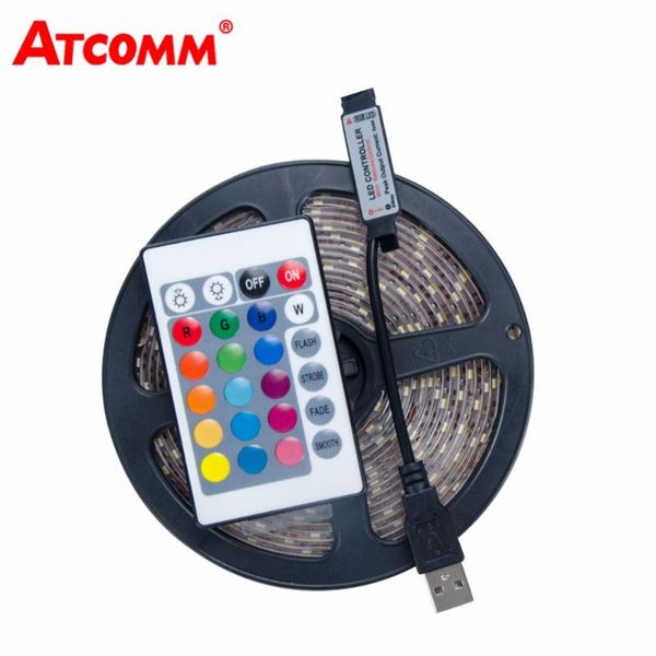 

rgb led strip light 0.5m 1m 2m 3m 4m 5m smd 2835 60 leds/m tape diode ribbon with 24 key controller strips