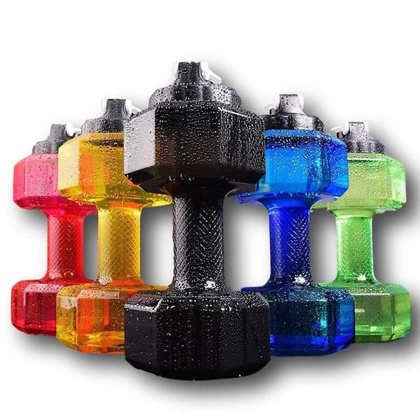 

oz (2.2 l) dumbbell shaped water bottle | big capacity bpa flip leak proof lid