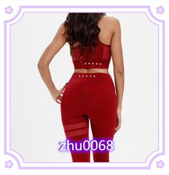 

zc-21 running tracksuit jogging dance sport suit workout clothing bra & pants set women floral print fitness yoga set gym sports, White;red
