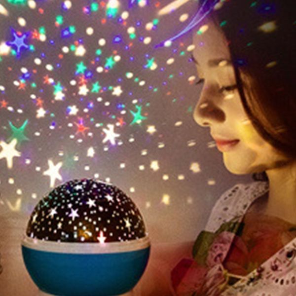 

dream romantic rotating dazzle color bedroom full sky star projection night light