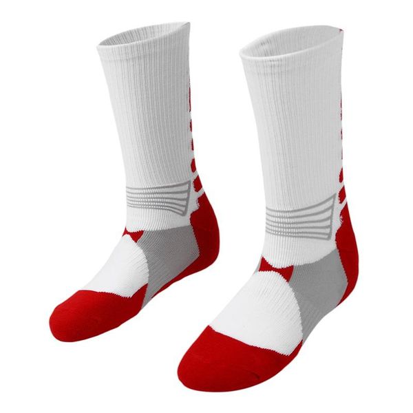 

sports socks 1 pair professional basketball athletics outdoor stocking(white), Black