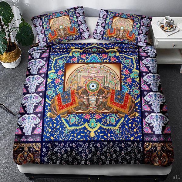 

bedding sets bohemia patchwork set boho mandala duvet cover for adults bedclothes 2/3pcs  king twin full size bed