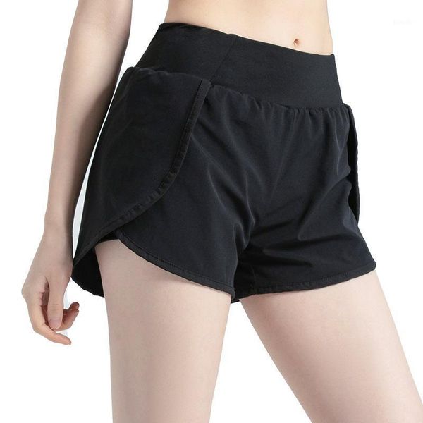 

yoga outfit shorts women 2 in 1 marathon quick dry gym loose sport breathable