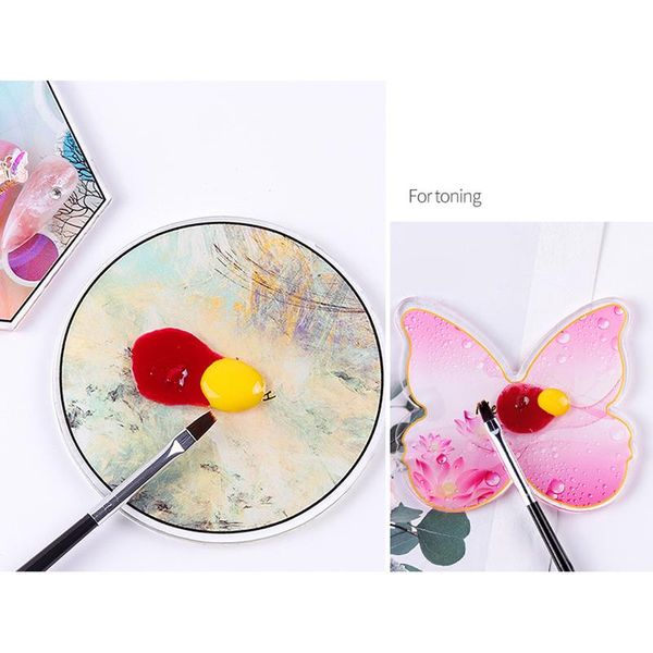 

nail art kits 2021 resin color mixing palette gel polish drawing stand shelf paint diy display ey669