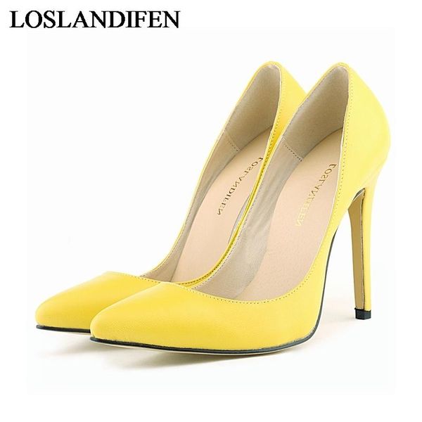 

dress shoes women pumps high heels 2021 fashion pointed toe thin 11cm red woman nlk-a0094, Black