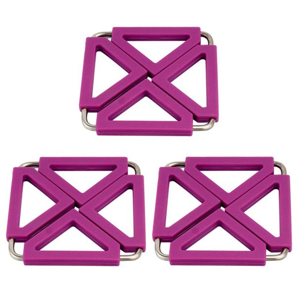 

mats & pads 3pcs/pack mat protective non slip table decor heat resistant holder insulation pad heavy duty pan stand kitchen workpot
