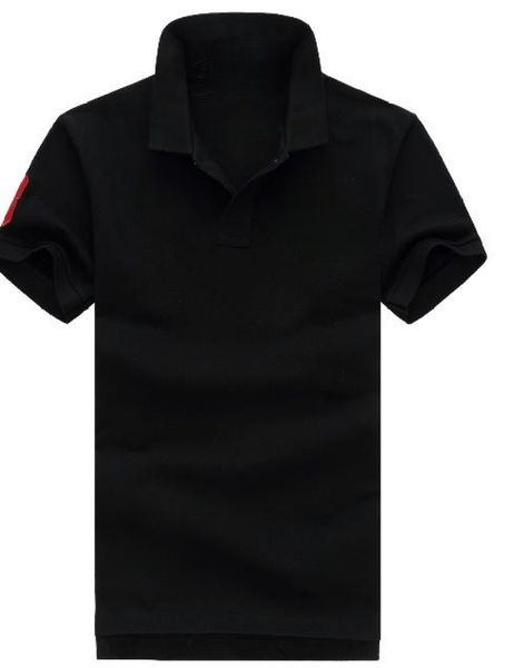 

qulogo356 pure color new logo lapel men's short sleeve blouse, White;black