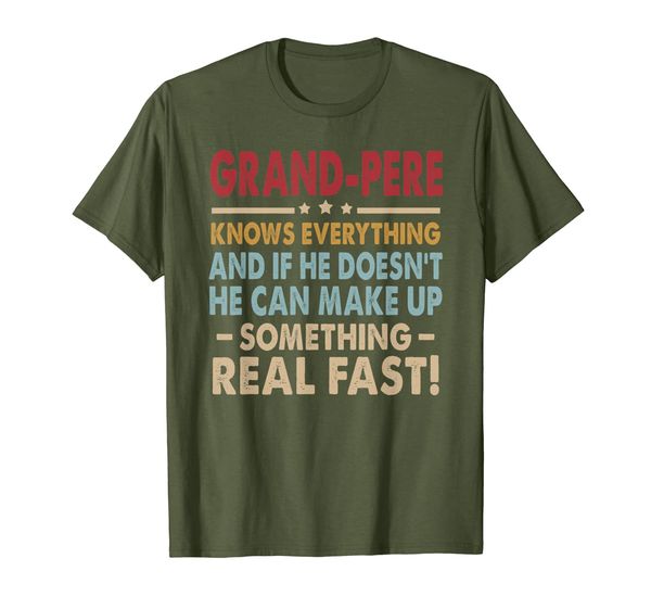 

Vintage Grand-pere Know Everything Father' Day Funny Tshirt, Mainly pictures