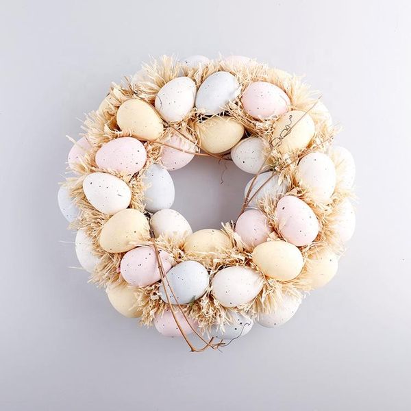 

decorative flowers & wreaths handmade spring summer wreath door home decoration accessories garland easter eggs wedding party craft decor