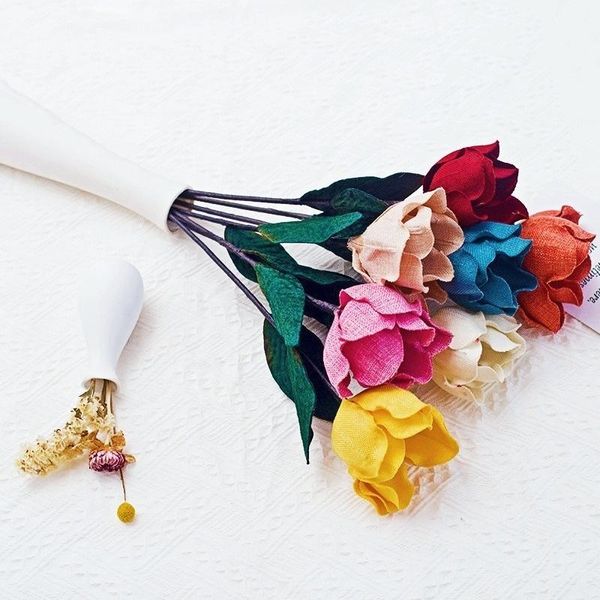 

decorative flowers & wreaths 80cm long artificial flower single branch white magnolia flower, home decorate, pography, wedding scene ornamen