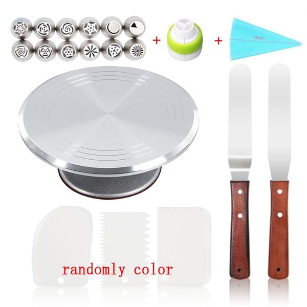 

baking & pastry tools 12inch cake turntable rotating alloy mounted cream table stand base decorating kit tool