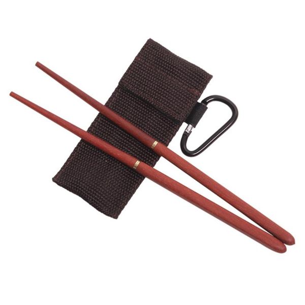 

chopsticks 1 pair camping portable wooden foldable