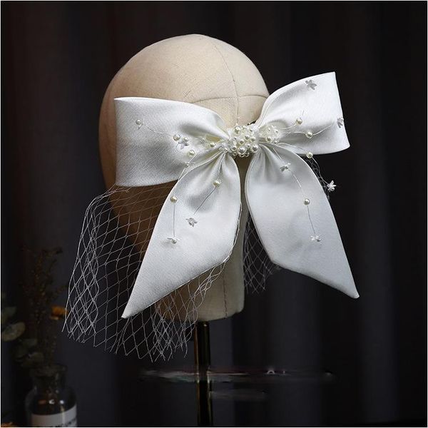 

hair accessories original super fairy bow headpiece flexible pearl floral barrettes headdress flower bride wedding accessoire