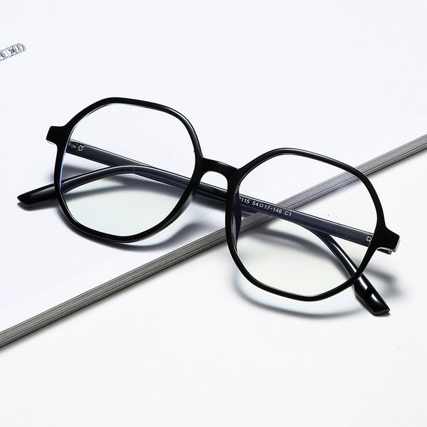 

designer sunglasses 2115 anti blue light glasses trendy eye frame new tr90 flat lenses for men and women can be equipped with myopia, White;black