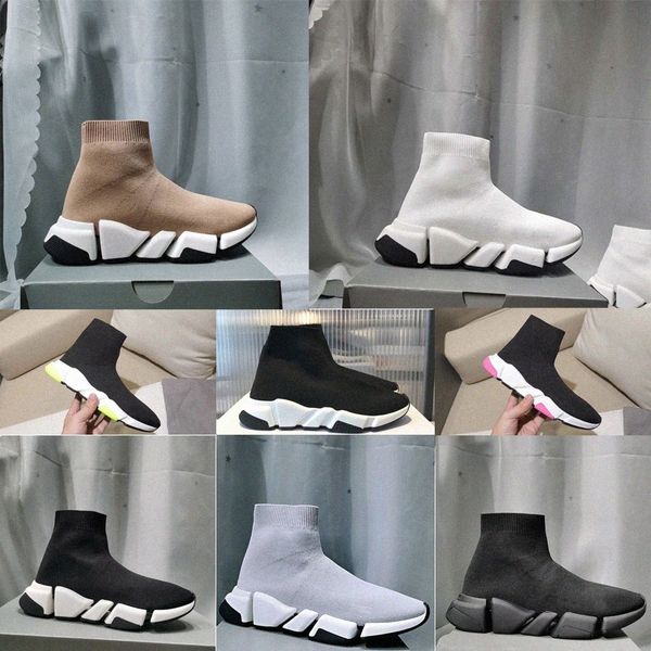 

[with box]2020 speed running balenciga shoes sneakers trainer casual shoes men women black white 2.0 luxury sock balenciaga sneaker v5yc#
