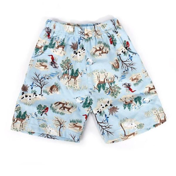 

shorts little kids trousers 2-11t baby boys girls knee-length children summer beach pants pure cotton flower sport fashion, Black
