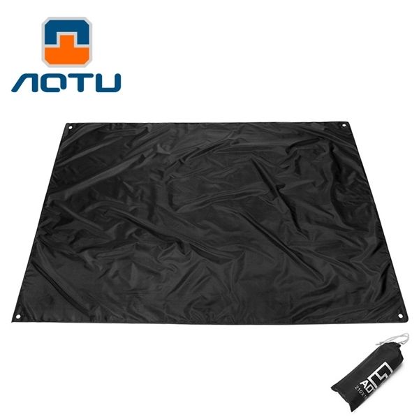 Aotu engrenagem ultraleve londe lightweight mini sol shelter toldo esteira tenda tenda pegada 210T oxford 210 * 150 cm y0706
