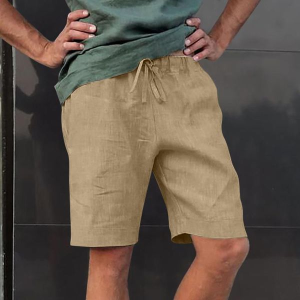 

men's summer casual shorts pure color outdoors sport pocket beach work trouser cargo oversized men clothing, White;black