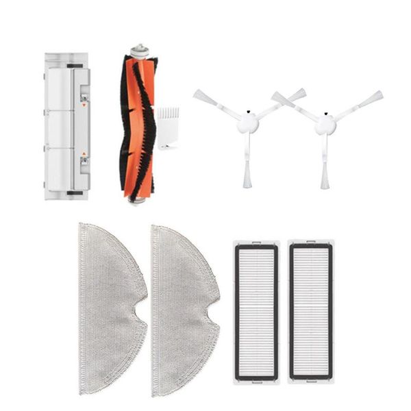 

9pcs/set main brush filter side mop replacement kit for trouver finder rls3 robot vacuum cleaner accessories spare parts shower curtains