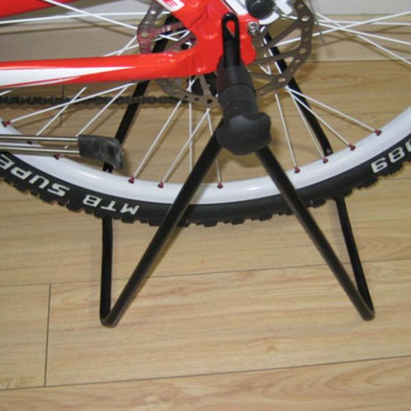 

car & truck racks universal flexible bicycle bike display triple wheel hub repair stand kick for parking holder folding