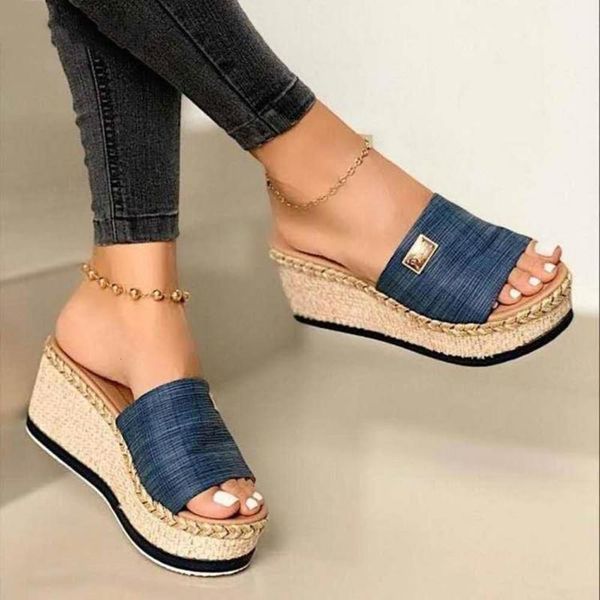 

2020 summer women's boots fashion high-heeled wedge heel waterproof sandals outdoor beach casual women's sandals zapatos mujer1, Black