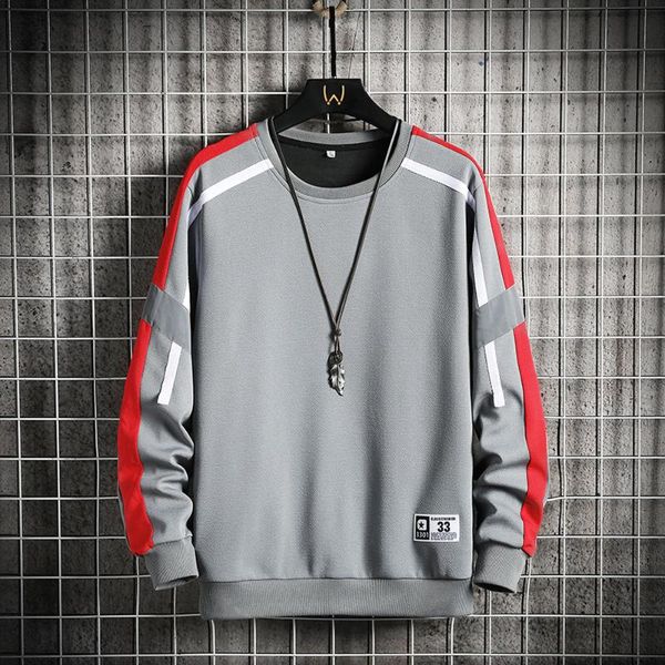 

men's hoodies & sweatshirts men spring and autumn hop long sleeve shirts punk style streetwear side striped fashion clothing, Black