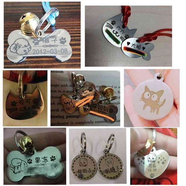 

dog lost proof lettering necklace collar cat stainless steel large dog brand can be engraved with qr code 03ww