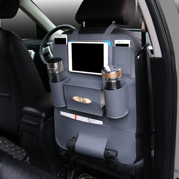 

car organizer man leather organizers seat back pocket folding portable storage bag hanger backseat organizador box