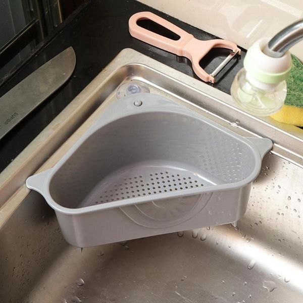 

suction cup kitchen rack drain basket sink supplies rag storage everywhere baskets