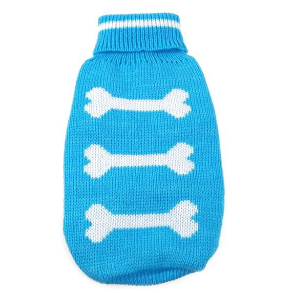 

dog apparel winter clothes sweate christmas gift pet bone pattern warm sweater knit coat puppy z