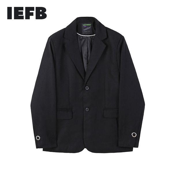 

iefb men's wear spring black casual suit male's korean style trendy handsome single breasted blazers for male 9y3453 210524, White;black