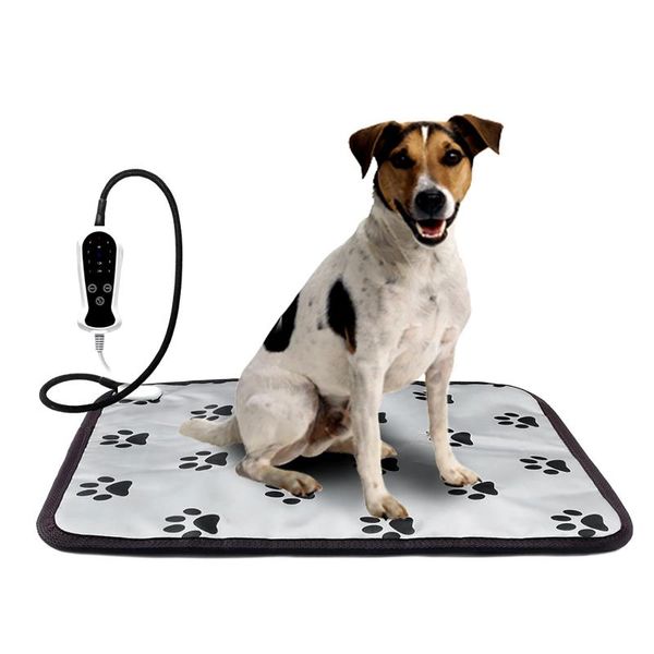 

pet dog cat winter warm electric heated pad mat carpet for animals waterproof plush bed blanket heater heating beds & furniture