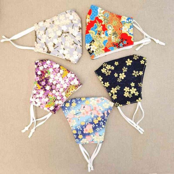 

fashionable product gilded flower printed autumn and winter warm cotton mask