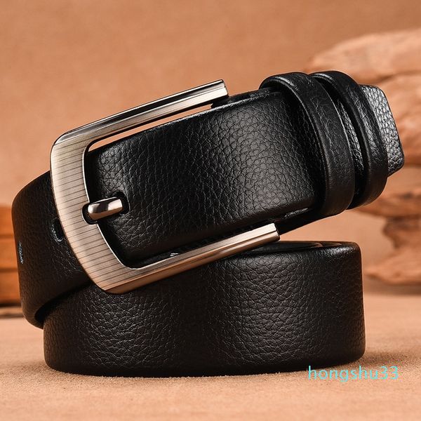 

jeans belt versatile pin buckle men's night market, Slivery;black