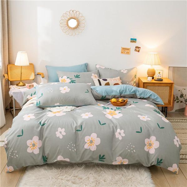 

home daisy printed bed pillowcase quilt cover bedsheet set of four bedding sets