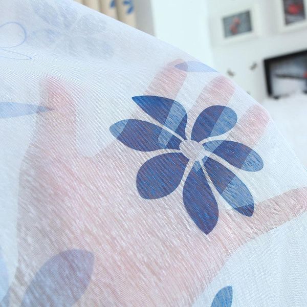 

fresh seven-leaf clover garden tulle for living room and bedroom curtain & drapes