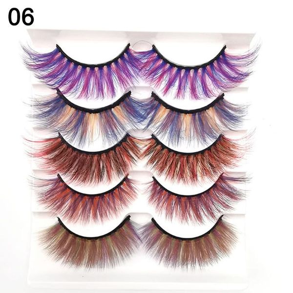 

5pairs 3d mink eyelashes makeup natural long false dramatic lashes extension handmade fake eyelash