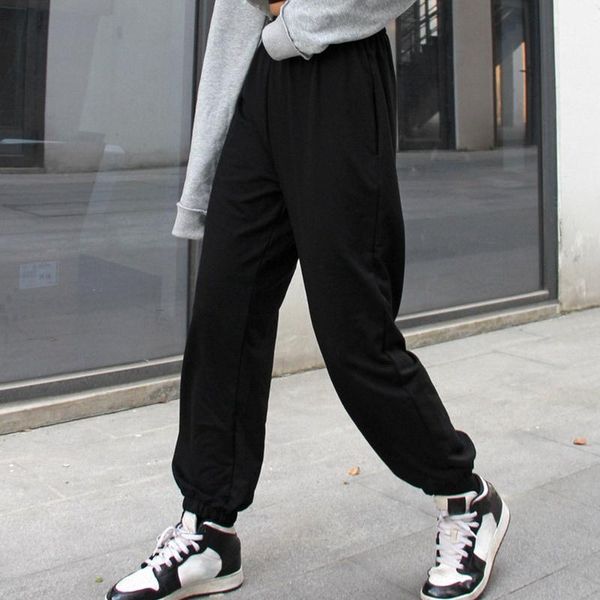 

women's jeans laamei harajuku joggers wide leg sweatpants women trousers plus size high waist pants streetwear korean casual pant femme, Blue