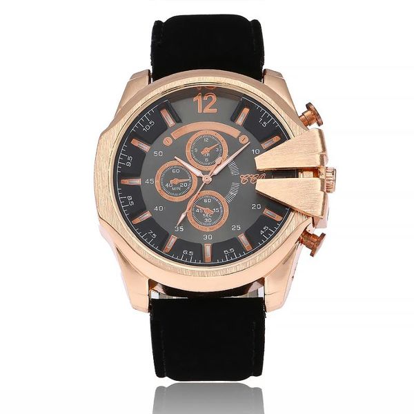 

wristwatches luxury men sports watches male's quartz clock man leather military wrist watch relogio masculino, Slivery;brown