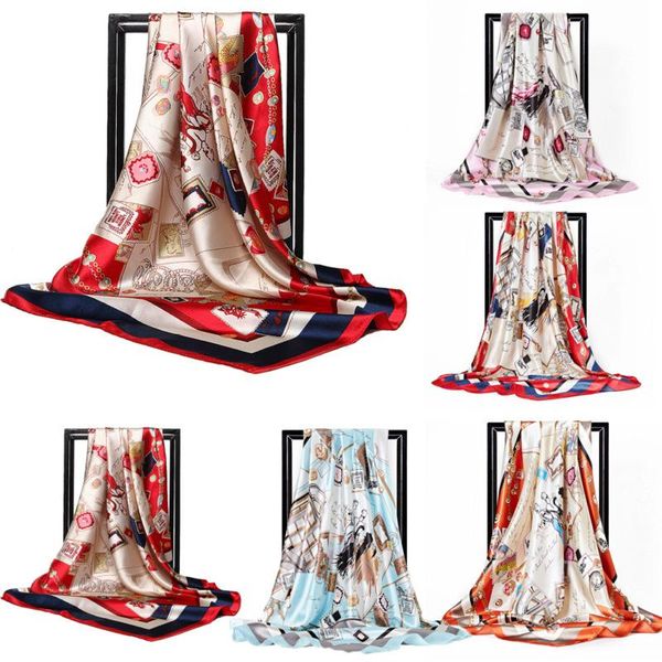 

scarves ladies womens pattern print printed fashion lightweight scarf neck shawl, Blue;gray