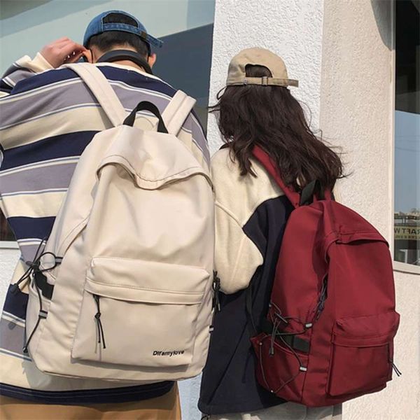 

trendy women travel backpack nylon school backpack for teenage girls boys college book laprucksack 2 size 210929