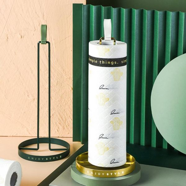 

metal kitchen roll paper towel holder bathroom tissue stand rose gold napkins rack home storage accessories #n toilet holders