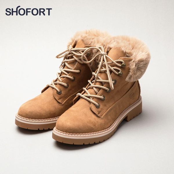 

boots shofort warm ankle for women winter waterproof female shoes solid pu faux fur ladies, Black