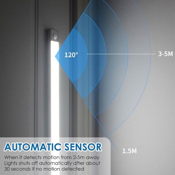 

aluminum alloy induction cabinet light usb charging automatic smart home motion sensor night for closet wardrobe stairway