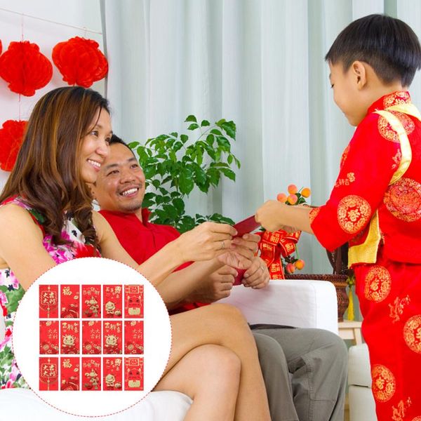 

gift wrap 42 pcs 1 set ox pattern red envelopes creative printed money bags )