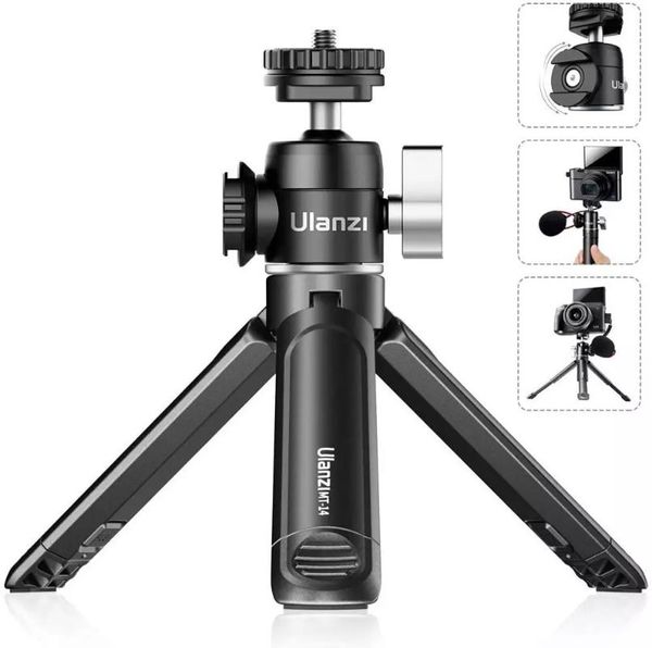 

ulanzi mini tripod with 360degree ball head cold shoe extendable selfie stick portable extend mount accessories for phone camera tripods