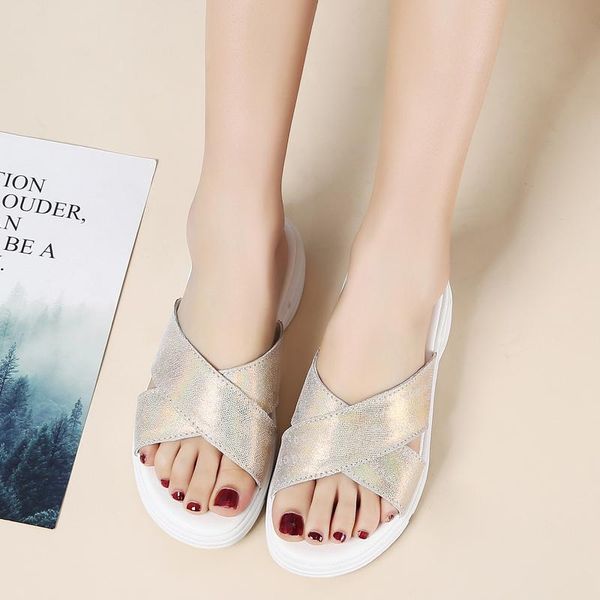 

summer sandals women casual ladies slippers slingback wedges shoes fashion microfiber rubber, Black