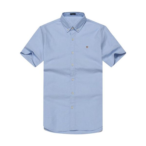 

men's casual shirts homme classic oxford camisa masculina men short sleeve dress 100% cotton hombre chemises, White;black