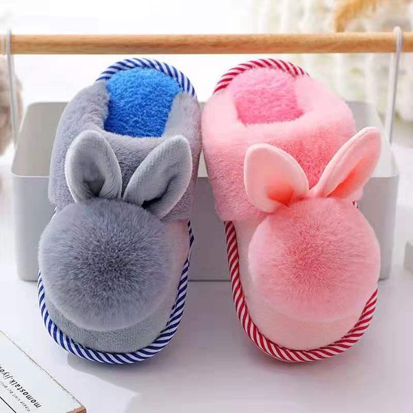 

slipper kids house shoes for baby toddler girls soft fluffy home slippers winter warm children' girl, Black;grey
