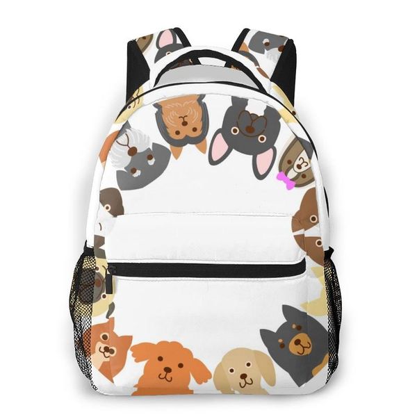 

backpack travel pack cute cats and dogs circle sports bag outdoor climbing